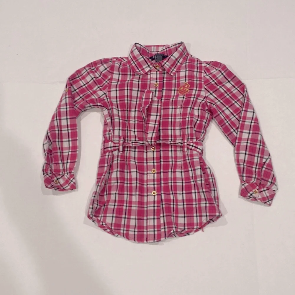 Girls blouses 1 ROCAWEAR pink 6-6X, 1 RAINWEAR gray pullover zip up      SIZE 6X - Picture 4 of 10